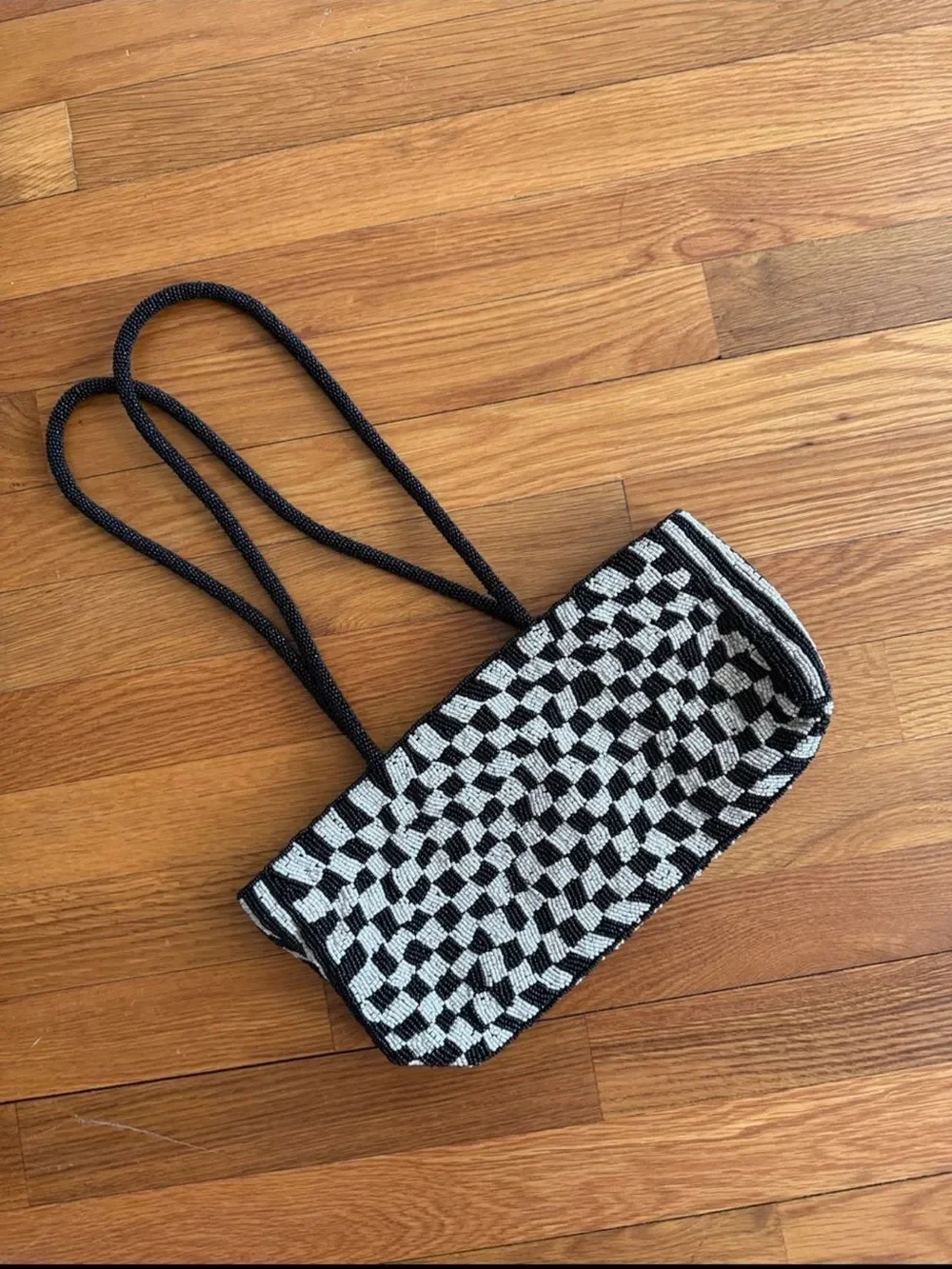 Anthropologie Beaded East West Shoulder Bag One Size